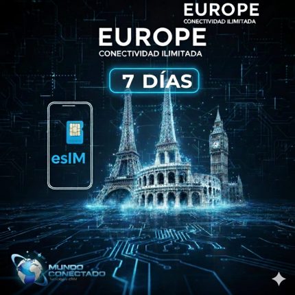 EUROPE 41 PAISES 3GB + ILIMITADO 128KBPS POR 7 DIAS