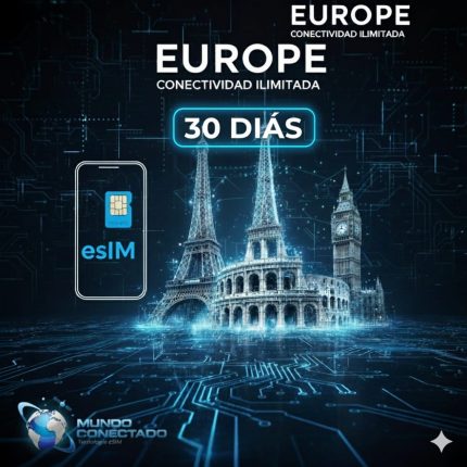EUROPE  41 PAISES 5GB + ILIMITADO 128KBPS POR 30 DIAS